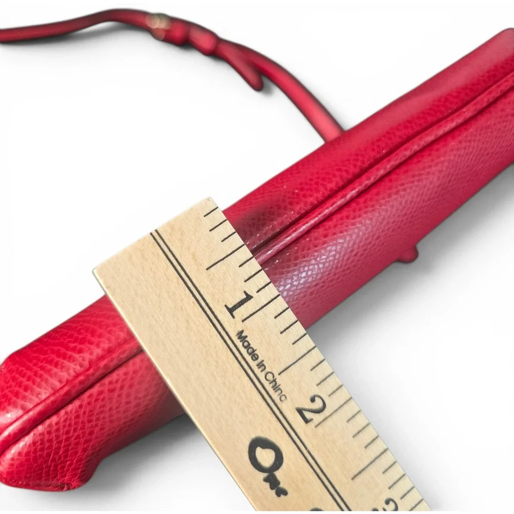 Coach Kitt Messenger Crossbody Bag Red Crossgrain Leather Gold‎ Hardware